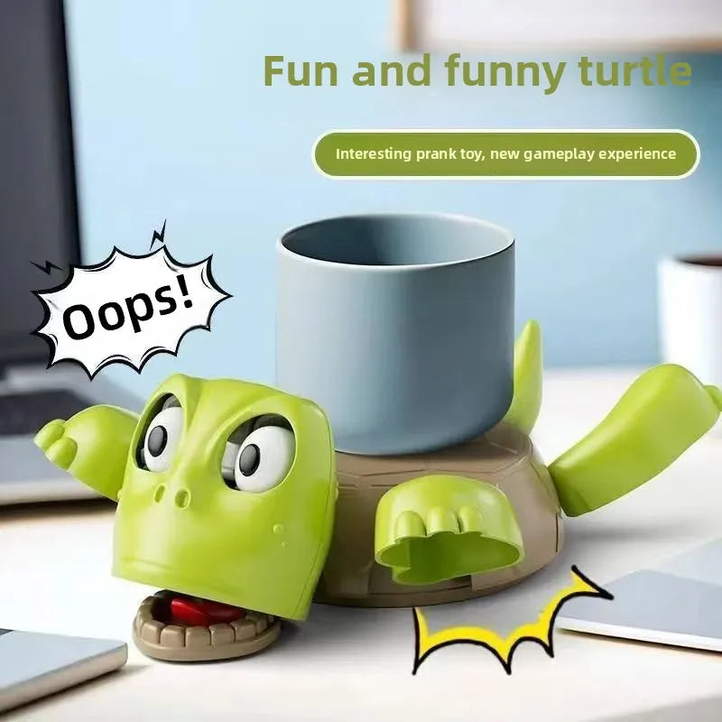 Quirky Panicked Turtle Ornament Turtle Cup Pad Tea Coffee Mug Drinks Holder Tableware Decorative Figurines Stress Relieve Tool