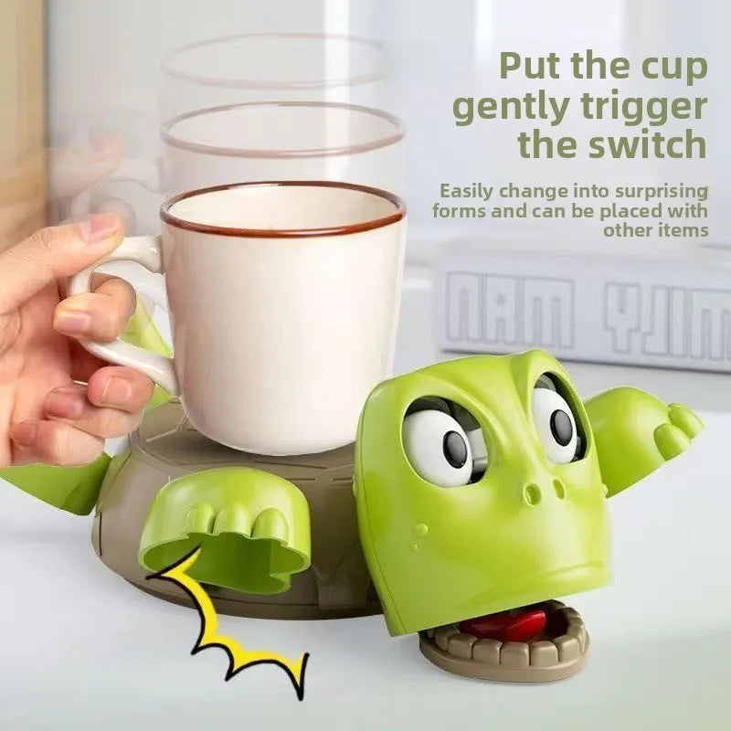 Quirky Panicked Turtle Ornament Turtle Cup Pad Tea Coffee Mug Drinks Holder Tableware Decorative Figurines Stress Relieve Tool