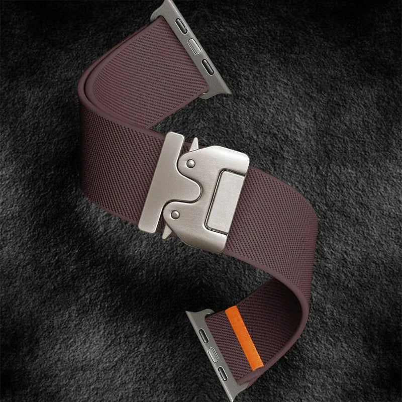 Nylon Strap for Apple Watch Ultra 2 Band 49mm 10 9 8 7 45mm 41mm 44mm 46mm 42mm Braided Elastic Bracelet for IWatch Series 6 SE