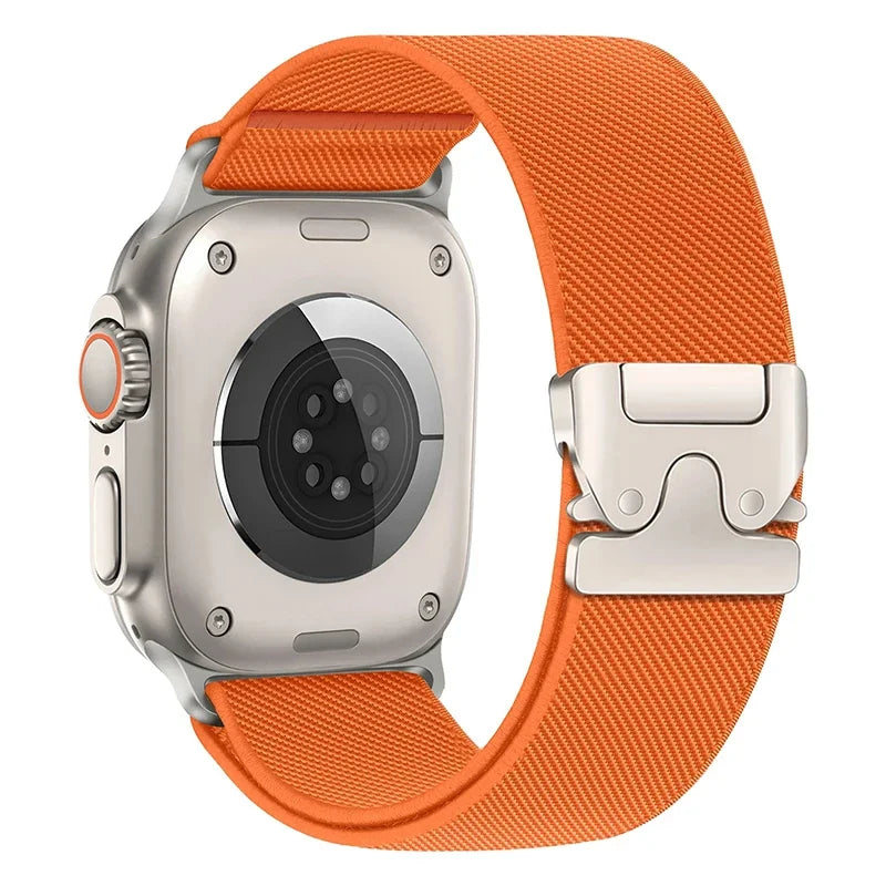 Nylon Strap for Apple Watch Ultra 2 Band 49mm 10 9 8 7 45mm 41mm 44mm 46mm 42mm Braided Elastic Bracelet for IWatch Series 6 SE