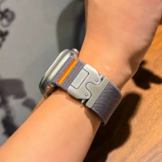 Nylon Strap for Apple Watch Ultra 2 Band 49mm 10 9 8 7 45mm 41mm 44mm 46mm 42mm Braided Elastic Bracelet for IWatch Series 6 SE