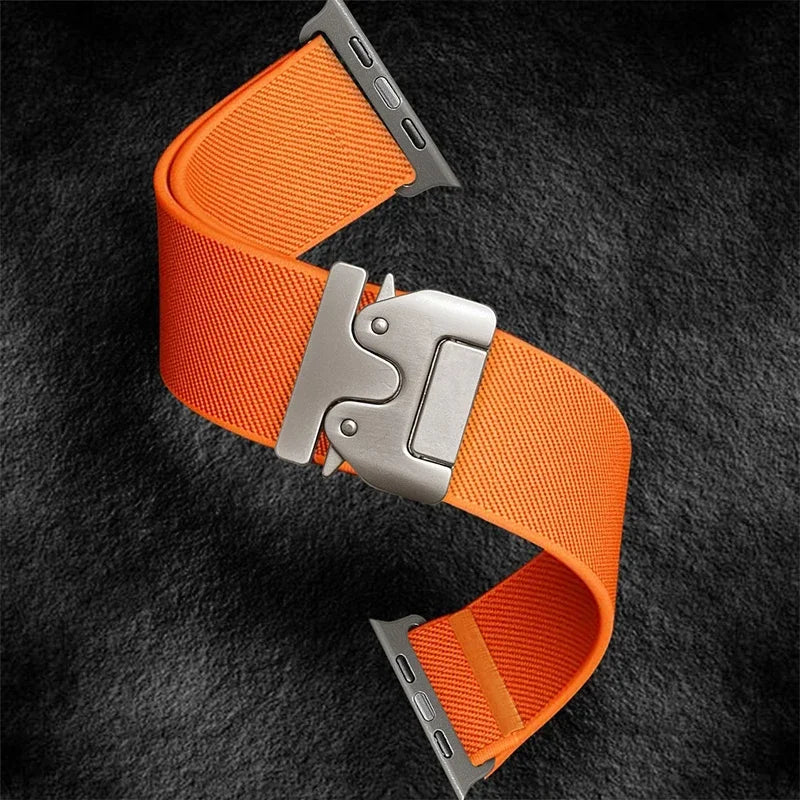 Nylon Strap for Apple Watch Ultra 2 Band 49mm 10 9 8 7 45mm 41mm 44mm 46mm 42mm Braided Elastic Bracelet for IWatch Series 6 SE