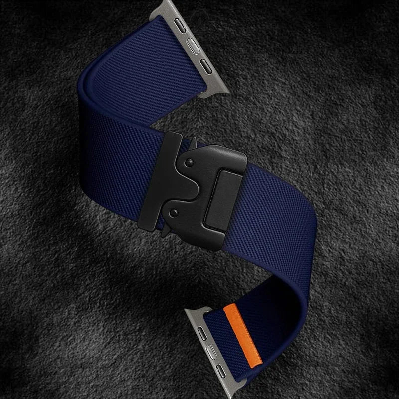 Nylon Strap for Apple Watch Ultra 2 Band 49mm 10 9 8 7 45mm 41mm 44mm 46mm 42mm Braided Elastic Bracelet for IWatch Series 6 SE