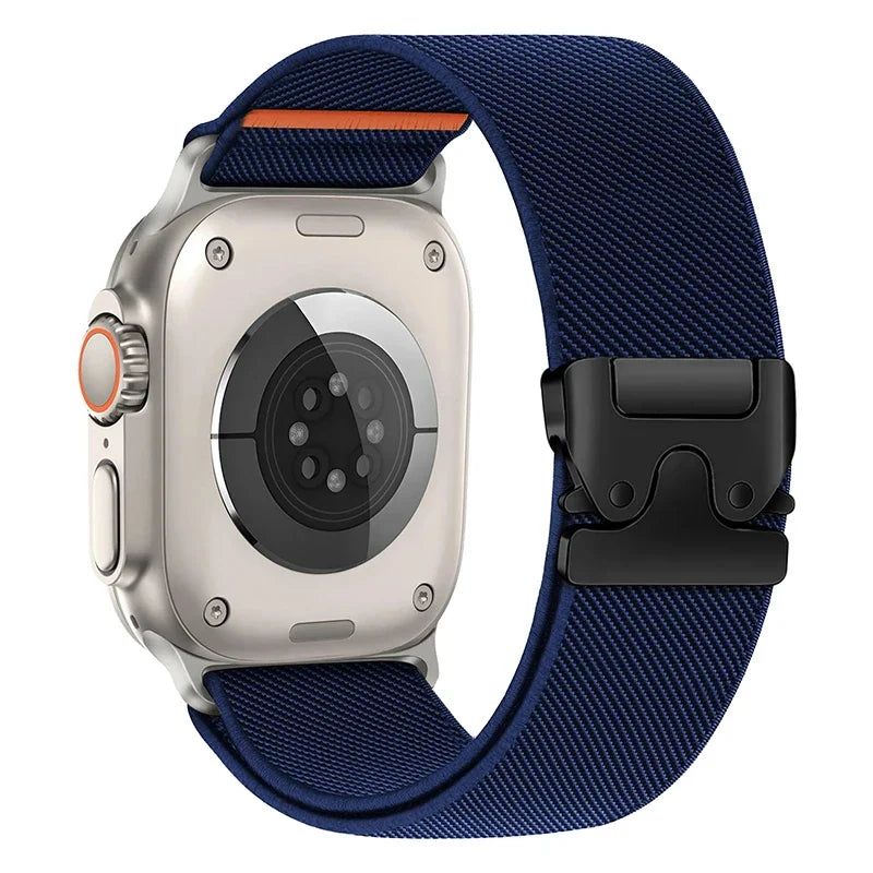 Nylon Strap for Apple Watch Ultra 2 Band 49mm 10 9 8 7 45mm 41mm 44mm 46mm 42mm Braided Elastic Bracelet for IWatch Series 6 SE